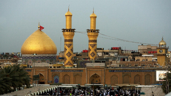 تذهيب مإذنتي العتبة العباسية المقدسة